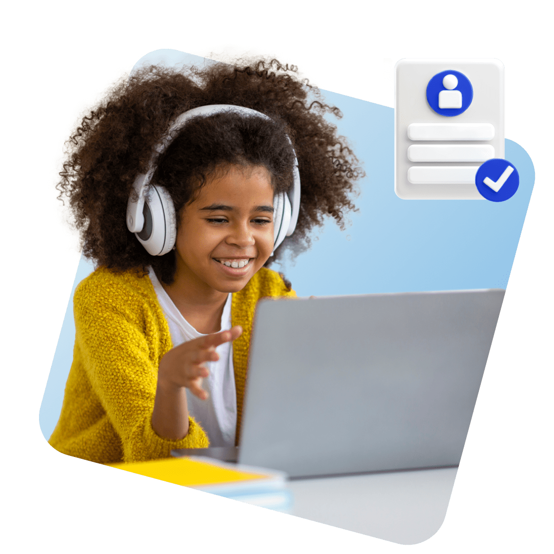 Escuelas privadas en línea en California imagen 1 (nombre 3 Certificado de auriculares portátiles para niñas)