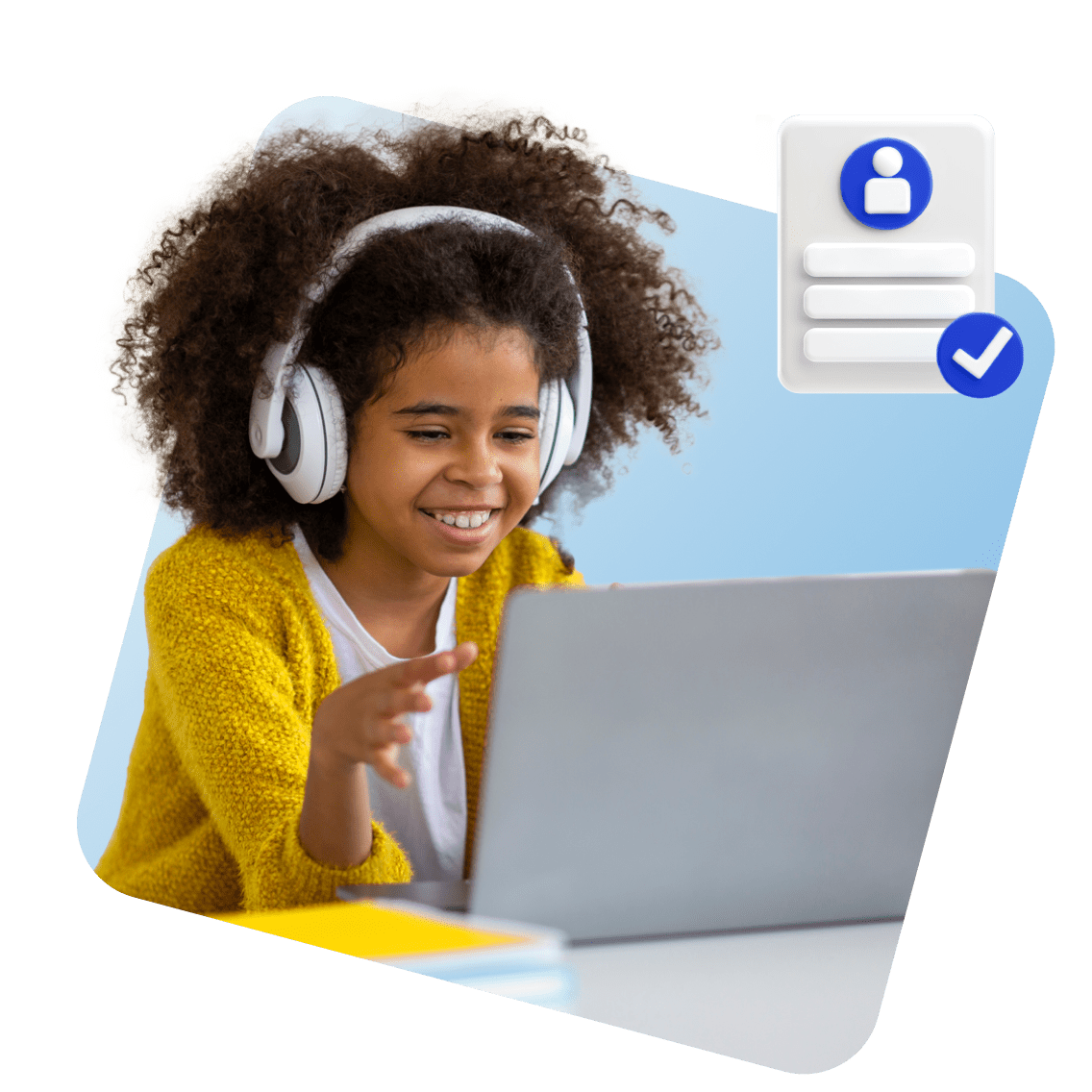 STEM in the Real World image 4 (name 3 Young Girl Laptop Headphones Certificate)