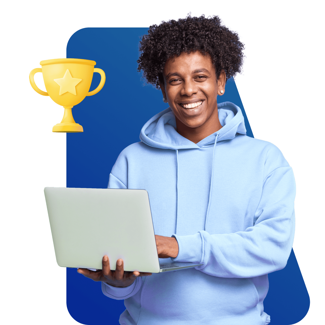 Dual Enrollment Courses for High School Students image 2 (name 1 Young Man Laptop Blue Hoodie Award 2)