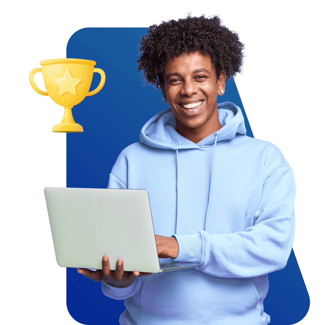 Dual Enrollment Courses for High School Students image 1 (name 1 Young Man Laptop Blue Hoodie Award 2)