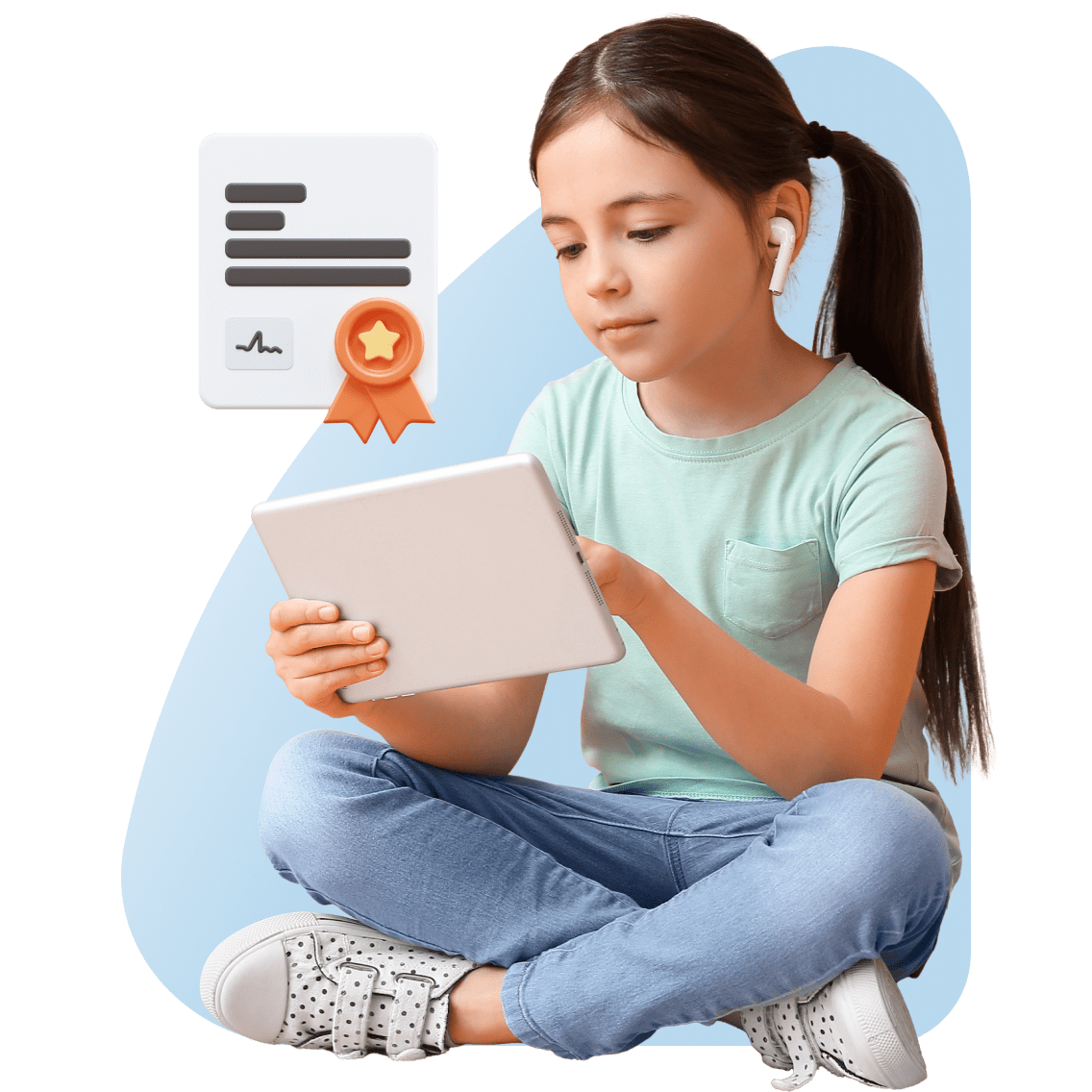 Ohio Online Schools imagen 8 (nombre 2 Young Girl Tablet Airpods Certificate)