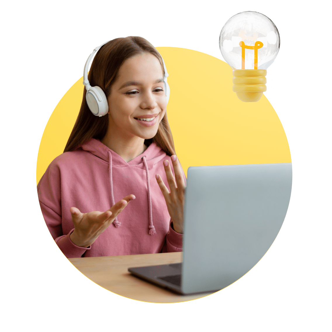 Imagen 7 de Texas Online Schools (nombre 4 Young Girl Desk Headphones Light)