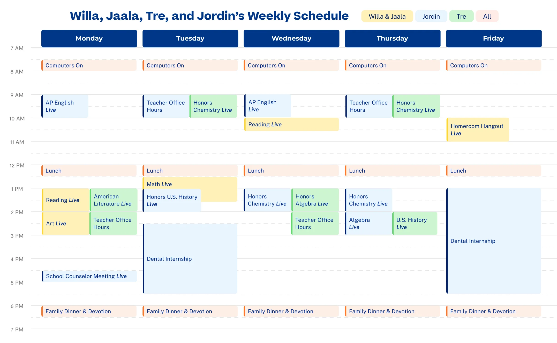 Weekly Schedule image