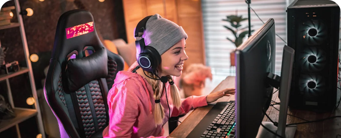 Students participating in a competitive esports event, collaborating and competing in a team-based gaming environment.