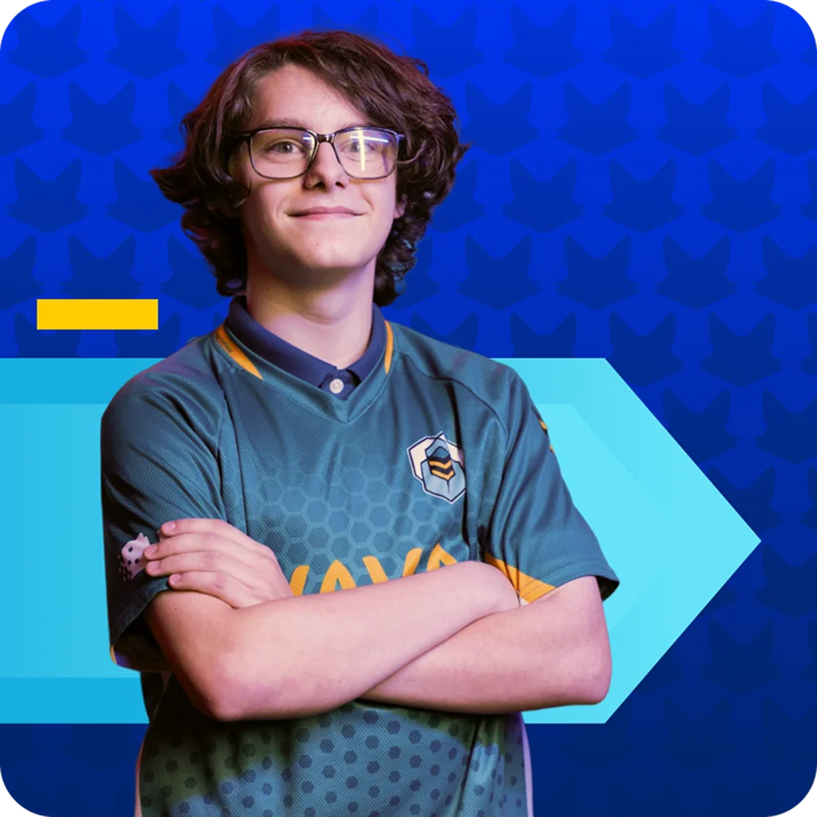 K12 Esports League participant wearing a competitive gaming jersey, representing student involvement in organized esports activities and teamwork.
