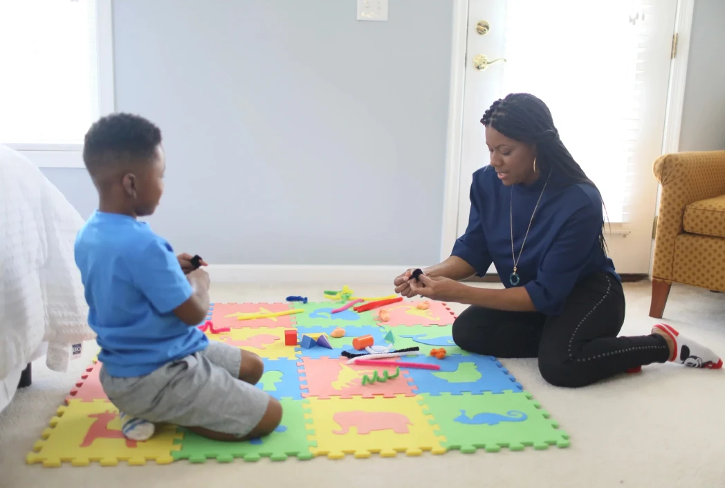 Student receiving personalized support through an interactive learning activity designed to improve focus and engagement.