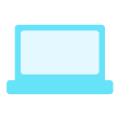 Laptop icon representing student participation in the online enrollment process.